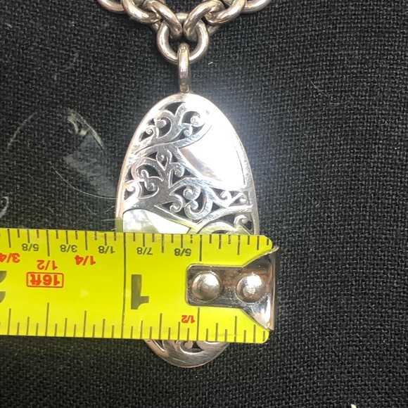 LOIS HILL Sterling Silver Mother of Pearl Inlay Necklace and Earrings - Picture 6 of 17